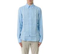 Harmont&Blaine Camicia Uomo in Lino Manica Lunga CRN014010883B 8055168830374 - Turchese XXL