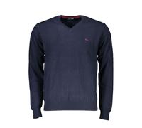 Harmont & Blaine V-Neck Embroidered Blue Sweater - XXL