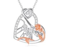 HARMONY BOLA Collana in argento Sterling 925 con ciondolo a forma di mano per madre e figlia da 1 a 5 anni, gioiello per donne, nonna, madre, moglie, figlia, 45,7 cm, Argento sterling, Nessuna pietra