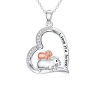 HARMONY BOLA Collana in argento Sterling 925 con ciondolo a forma di mucca/elefante, gioiello per compleanno, anniversario, festa della mamma, regalo per donne, Argento sterling