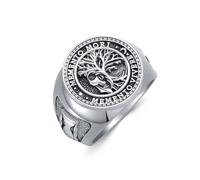 HARMONY BOLA Memento Mori Anello da uomo in argento Sterling 925 con teschio gotico Memento Vivere Anello Amuleto Gioielli Regali, Argento sterling, Nessuna pietra preziosa