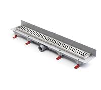 Harmony - Canalina di scarico a pavimento in acciaio inox, 75 cm, modello a parete