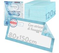 Harmony Care®️ 120 x teli protettivi per incontinenza XL, teli protettivi a 6 strati per letti - 80 x 150 cm teli assorbenti per malati - teli protettivi antiscivolo monouso per incontinenza