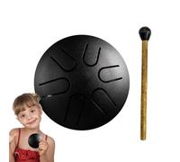 Harmony Drum - Strumento in acciaio per giovani, percussione manuale a 6 note, tamburo in acciaio impermeabile da 7,6 cm per principianti, colorato e antistress, per regalo musicale, coetanei, adulti