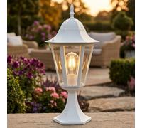 Harms ALU Base Lampione da Esterno per Terrazza Bianco, IP44, 23,5x49x23,5 [EEK: Non valutato]