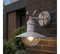 Harms Hauswandleuchte Wandleuchte Lanterna Bianco Oro IP44 1x E27 [EEK: Non valutato]