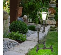 Harms Lampada A Piantana LED Solare Per Esterni Con Sensore Luce, 23x21x56,5cm