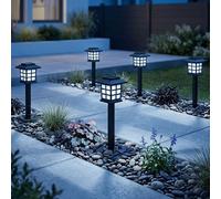 Harms Lampada Solare Da Esterno Con Picchetto Led 38 Cm Nero 5 Pezzi [EEK: Non valutato]