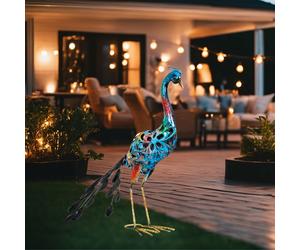 Harms Lampada Solare Decorativa Pavone IP44 LED Multicolore Altezza 61,5 cm [EEK: Non valutato]
