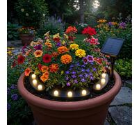 Harms Solarlampe Blumentopfleuchte Esterna 8 Stufen LED IP44 Nero [EEK: Non valutato]