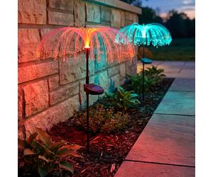 Harms Solarlampe Da Esterno Steckleuchte RGB LED 60 cm 2 Luci Farbwechsler [EEK: Non valutato]