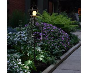 Harms Solarleuchte Industriale LED Esterna Con Picchetto 65 cm Nero, IP44