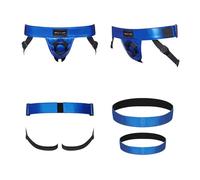 Harnais Curious bleu métallique - Strap On Me