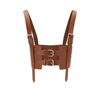 Harness Regolabile in Pelle da Donna Cintura elastica da donna con cento spilli(Marrone)