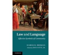 Harold J. Berman Law and Language (Copertina rigida)
