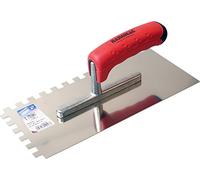 Haromac cazzuola Ergo Top, 10 x 10 mm dentata, inossidabile, con impugnatura morbida costituita da 2 componenti, 125130107