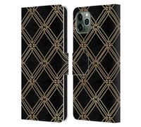 HAROULITA ACCENTO D'ORO CUSTODIA COVER A PORTAFOGLIO PER APPLE iPHONE TELEFONI