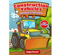Harper Hall Construction Vehicles Coloring Book (Tascabile)
