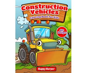 Harper Hall Construction Vehicles Coloring Book (Tascabile)