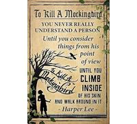 Harper Lee To Kill A Mockingbird, poster vintage in metallo con scritta in lingua inglese "To Kill A Mockingbird", decorazione regalo per ragazze, decorazione per soggiorno, 20 x 30 cm
