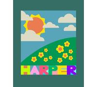 Harper Name Notebook: Personalized Creative Journal with Flower Design. 110 Lined Pages. Soft Matte Cover