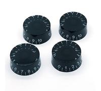 harpfeas Set di 4 manopole per chitarra elettrica, per controllo del volume, velocità, tono, compatibili con Les Paul LP Style, set di ricambio (nero)