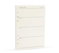 Harphia A5 A6 Ricarica per quaderno a fogli sciolti, raccoglitore a spirale, pagina interna, carta per diario, pianificatore settimanale, mensile, elenco, griglia a puntini (Pianificatore settimanale