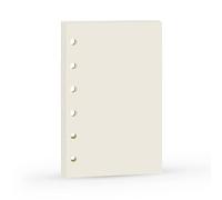 Harphia Inserti A7 per agenda, ricariche per quaderni a spirale a 6 anelli, mini carta bianca, 6 fori, per agenda portatile, 45 fogli/90 pagine, 12 x 8 cm