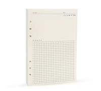 Harphia Rilegatura a spirale per notebook, formato A5, 6 anelli, per filofax/personal journal, 45 fogli/90 pagine (A5 5,59 x 8,27", Noterecord)