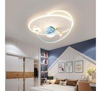 Harpochten Plafoniera LED for cameretta dei bambini moderna dimmerabile con telecomando lampada a sospensione for bambini luna design astronauta camera da letto, camera dei bambini, cucina, sala da pr