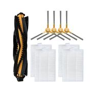 HARPRA Adatto per Pros&cenic 800T Aspirapolvere Filtro Mop Panno Spazzola Laterale Parti di Ricambio (1 x Spazzola Rotante + 4 x Spazzole Laterali + 4 Filtri)