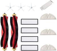 Harpra kit accessori, applicabile ai pezzi di ricambio di Xia-omi Robo-lock S5 Max S6 Pure S6 MaxV E4 E5 spazzola laterale HE-PA filtro mop aspirapolvere (13 confezioni) (bianco)