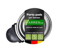 Harren24 porta cialde CP1242/01 per 1 tazza compatibile con le macchine da caffè a cialde Philips Senseo Select CSA230, CSA240, CSA250, supporto di ricambio per cialde di caffè