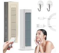 Harresa Breezamax AC, Sconfiggi istantaneamente il caldo torrido e l'umidità - Piccolo, compatto, ultra-silenzioso ed efficiente dal punto di vista energetico (White,Plug-in Model)