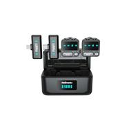 HarrFlow Microfono lavalier wireless per iPhone/Android - cancellazione del rumore e riverbero AI, doppio microfono 30 H durata della batteria, suono di qualità CD per live streaming, TikTok, YouTube