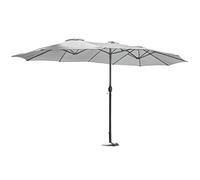 Harrier Ombrellone A Doppio Braccio 4.6m - Ombrellone Con Telo E Base Opzionali | Parasole Bianco,Nero E Grigio | Grande Ombrellone (Solo Ombrellone, Grigio)