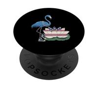 Harris Chucks e perle Blue Flamingo Lotus fiore americano PopSockets PopGrip Adesivo