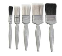 Harris Essentials - Confezione da 5 pennelli per pareti, soffitti e lucidi, 1,3 cm, 2,5 cm, 3,8 cm, 5,1 cm, grigio, confezione da 5