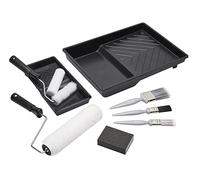 Harris Set di decorazioni essenziali per pareti e soffitti, 11 pezzi, 1 manicotto a rullo da 22,9 cm, 1 manicotto a rullo da 10,2 cm, 1 blocco abrasivo e 1 confezione da 3 pennelli