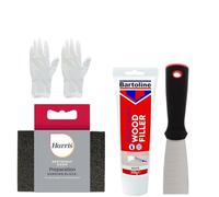Harris - Set di stucco per legno bianco, 330 g, per ripristinare il legno ed è facile da applicare, adatto come riempitivo per legno, per interni ed esterni