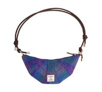 Harris Tweed Borsa a mezzaluna media, tracolla regolabile, borsa a tracolla in tartan di lana stile vintage scozzese, N. 3968