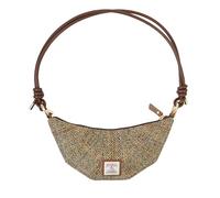 Harris Tweed Borsa a mezzaluna media, tracolla regolabile, borsa a tracolla in tartan di lana stile vintage scozzese, N. 168