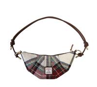 Harris Tweed Borsa a mezzaluna media, tracolla regolabile, borsa a tracolla in tartan di lana stile vintage scozzese, N. 899, Medium