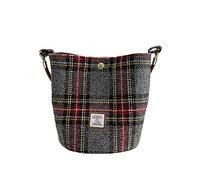 Harris Tweed - Borsa a tracolla da donna con due tipi di cinghie in pelle, Natale, 24 x 21 x 17,8 cm