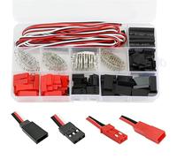 Harrisen Set di 50 connettori servo maschio femmina crimp pin cavo kit compatibile con JR JST SYP Futaba per parti di modelli RC, modelli aeronautici