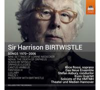 Harrison Birtwistle Sir Harrison Birtwistle: Songs 1970-2006 (CD) Album