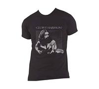 Harrison George - GeorgeHarrison T Shirt Live Portrait Logo Nuovo Ufficiale Uomo Nero Size L