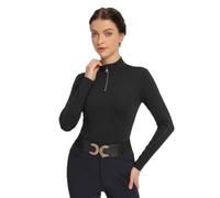 Harrison Howard Camicie da Donna per Equitazione a Maniche Lunghe, Top da Equitazione con Colletto Stretto e Ricamo, Camicie da Sfilata Equestre