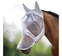 Harrison Howard CareMaster Maschera anti-mosche per cavallo UV protezione pieno volto Argento (M; Cob)