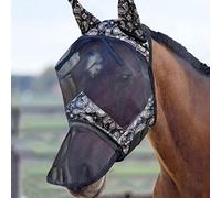 Harrison Howard CareMaster - Maschera anti-mosche per naso lungo con orecchie, protezione UV per cavalli Paisley Wave (L)